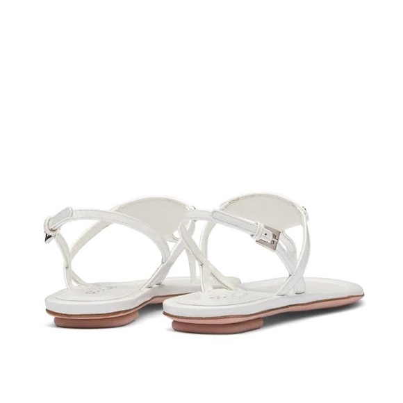 Prada White Leather Thong Sandal - Picture 5 of 6